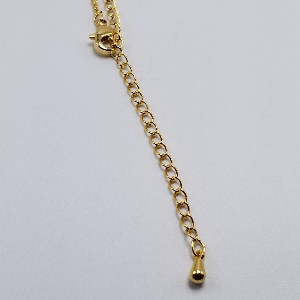 🔥14k gold plated rose necklace with rhinestones - Picture 6 of 6
